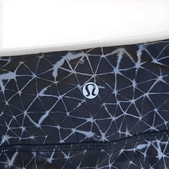 Lululemon Star Crushed Top Speed Crop Wunder Under Legging Luxtreme Black Coal 4 - Picture 5 of 6